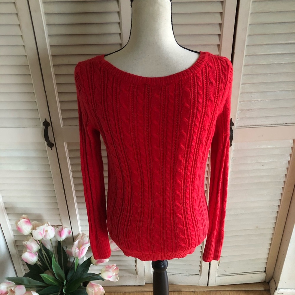American Eagle Red Wool Knit Pullover Sweater - image 5